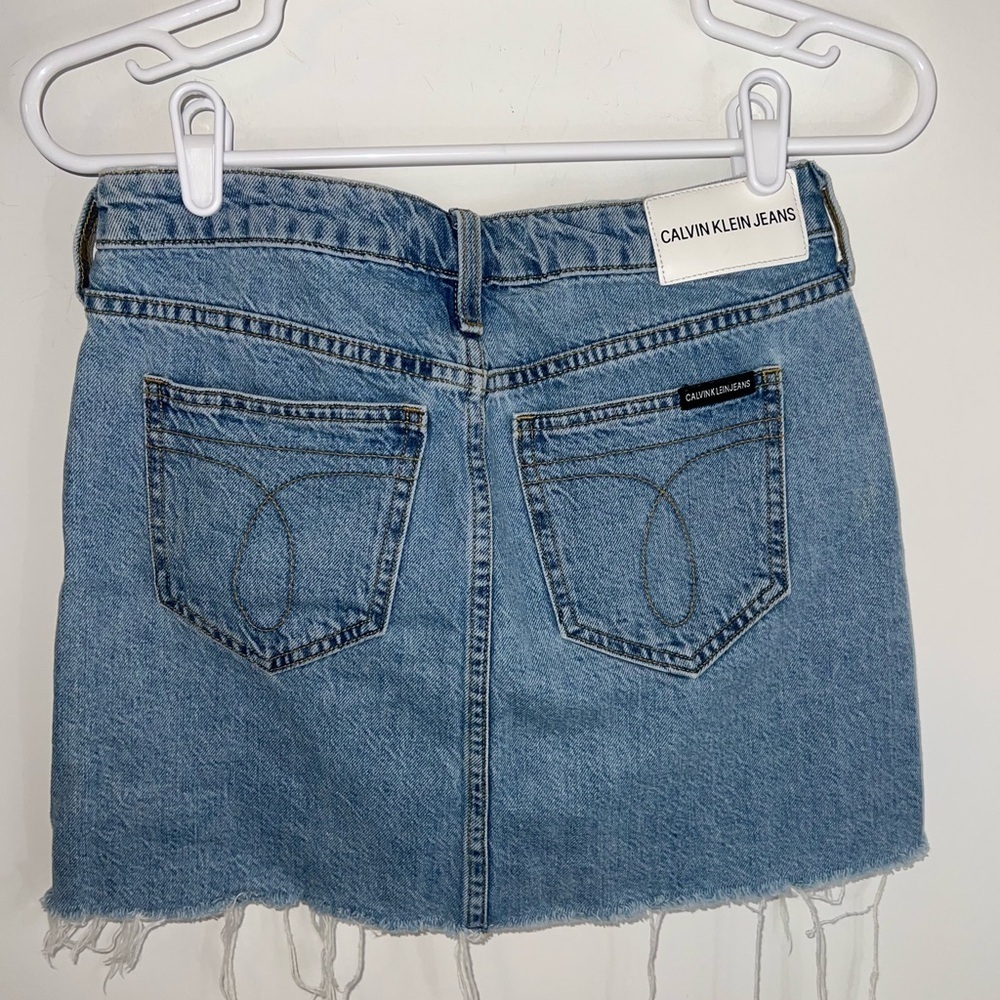 Calvin Klein Y2K Denim Blue Mini Skirt size 25 - Picture 9 of 10